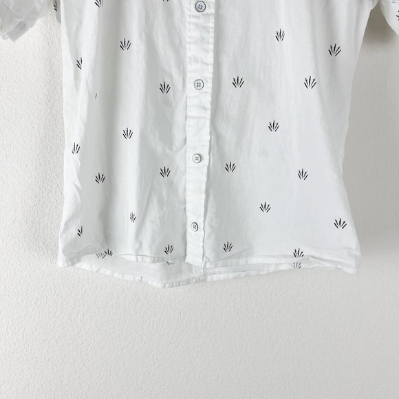 Rag & Bone Shirt Mens Small White Printed Button Down Short Sleeve - Picture 3 of 10